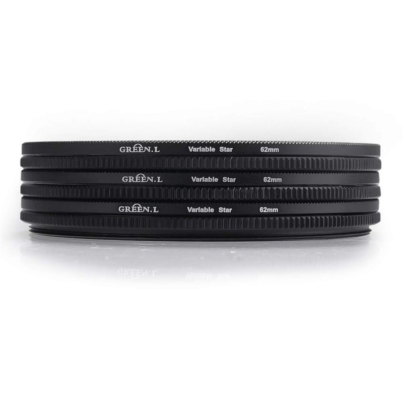GREEN.L 62mm Variable Star Filter 468 Cross Screen Starburst - Rotatable Star Filter Kit with 3 Filters for Portraits Cityscapes Lights - Includes Pouch & Cloth - Image 4